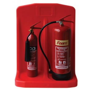 Dual Fire Extinguisher Stand